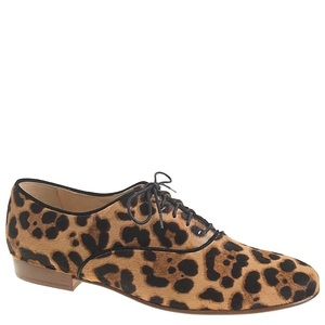 J. CREW COLLECTION CALF HAIR OXFORDS